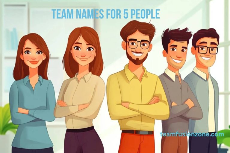 team names for 5 people